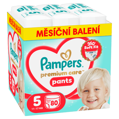 Pampers Premium Plenkové kalhotky Monthly Box, vel. 5 (11-17 kg)
