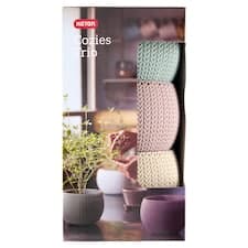 Keter Cozies Trio obal na květináč 1,4 l 3 ks