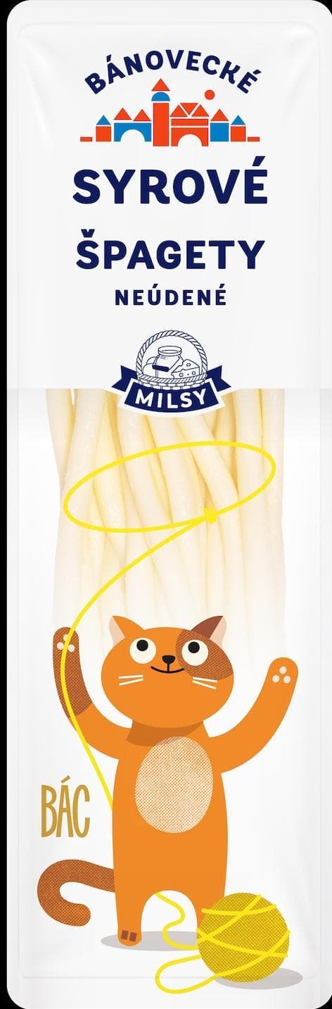 Milsy Bác Bánovecké sýrové špagety neuzené