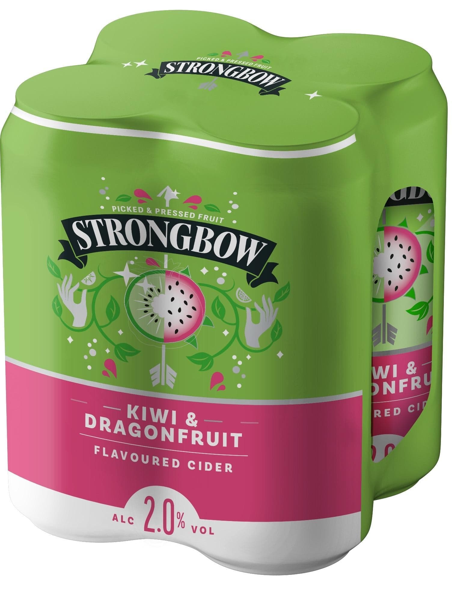 Strongbow Kiwi & Dragonfruit cider plech 4×0,44 l plech