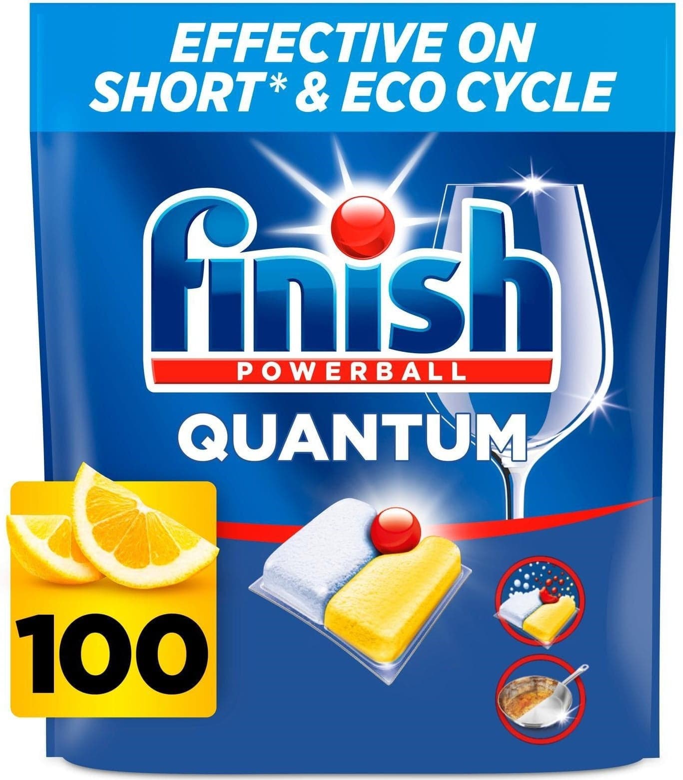 Finish Quantum Lemon Sparkle All in 1 kapsle do myčky nádobí