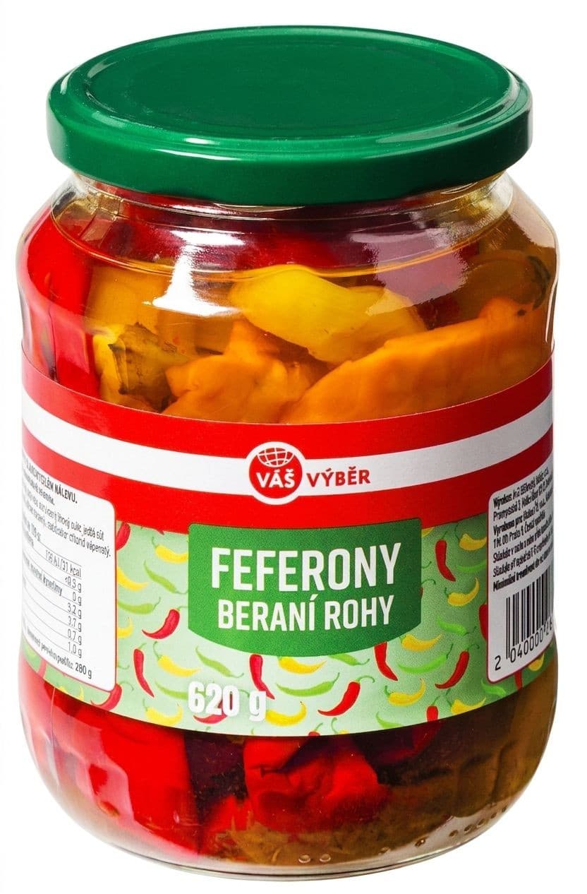 Váš Výběr Feferony beraní rohy 620g