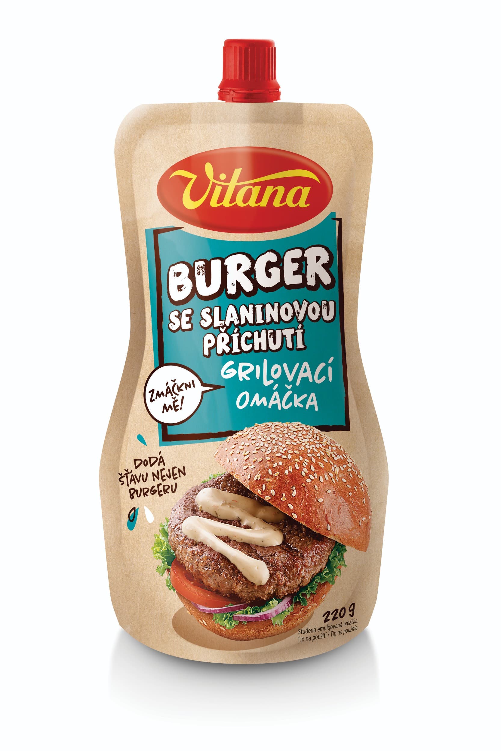 Vitana Burger se slaninovou příchutí grilovací omáčka 220g