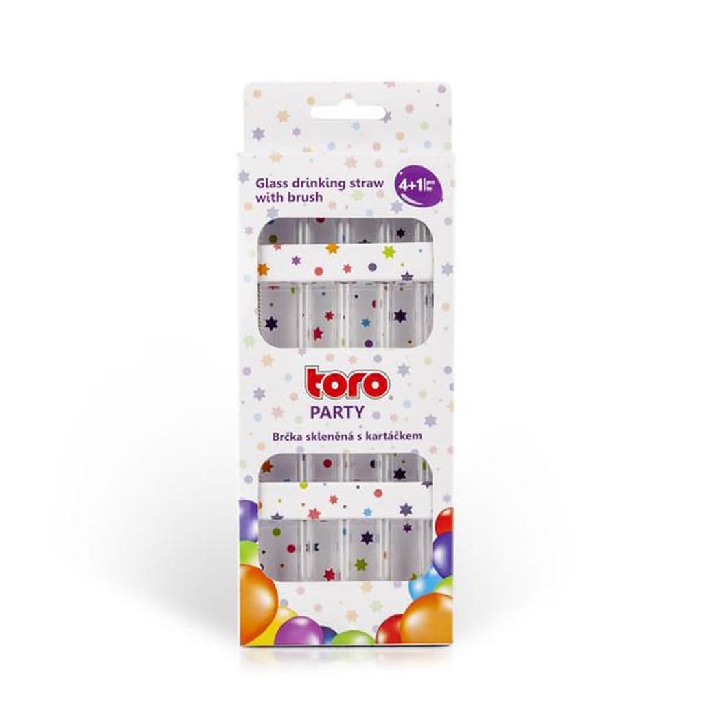 Toro Brčka skleněná set 4ks+ 1ks čistící kartáček