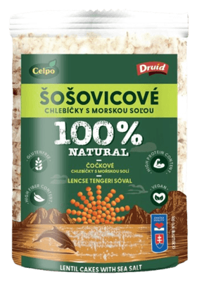 Celpo Chlebíčky 100% Natural Červená čočka s mořskou solí