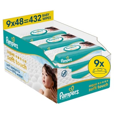 Pampers Ubrousky Aqua Soft Touch (9x 48)
