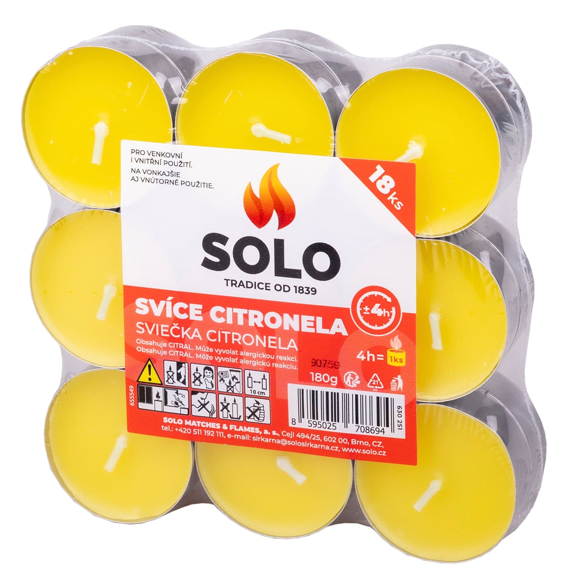 Solo Citronela čajové svíčky