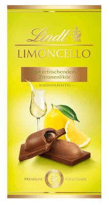 Lindt Limoncello jemná čokoláda s osvěžující citronovou likérovou náplní