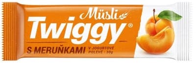Twiggy tyčinka s meruňkami v jogurtové polevě