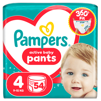 Pampers Plenkové kalhotky Jumbo Pack, vel. 4 (9-14 kg)