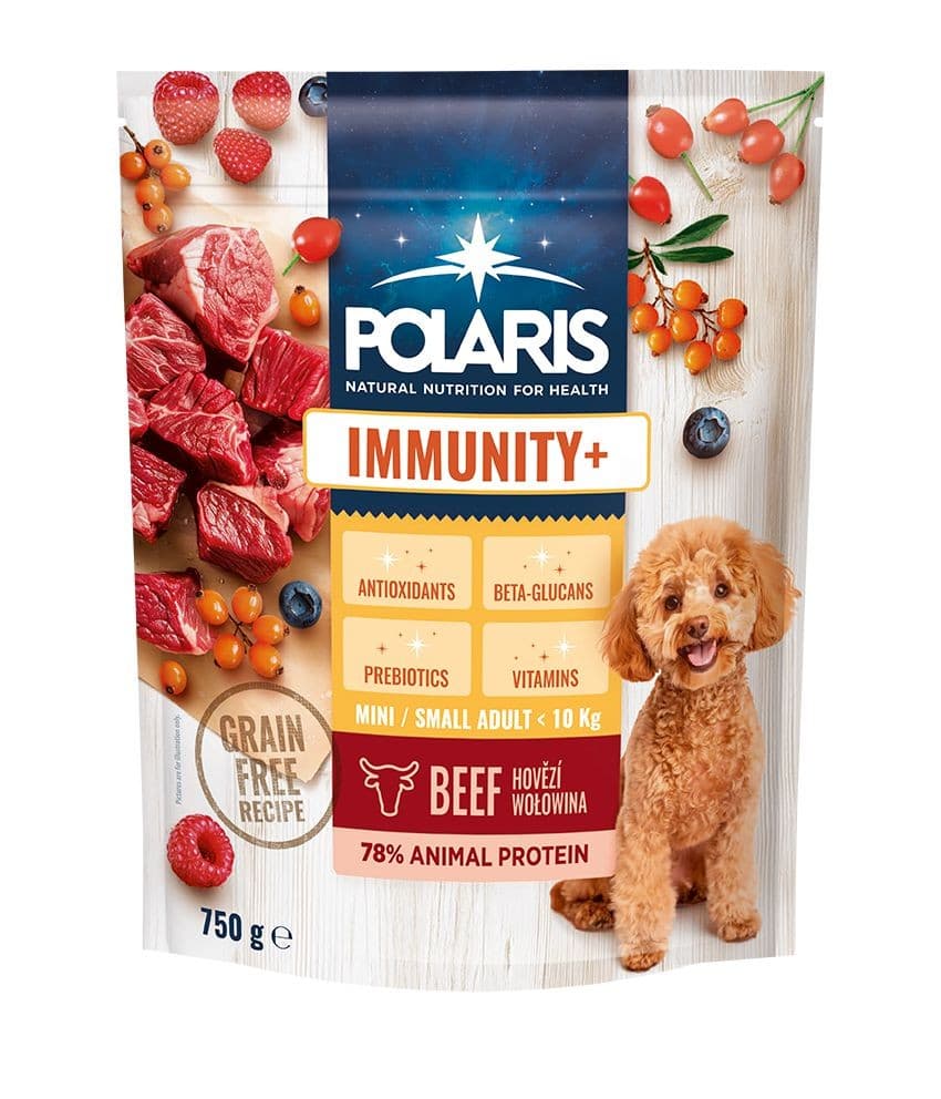 Polaris Imunity+ granule pro psa s čerstvým masem small&mini hovězí 750g