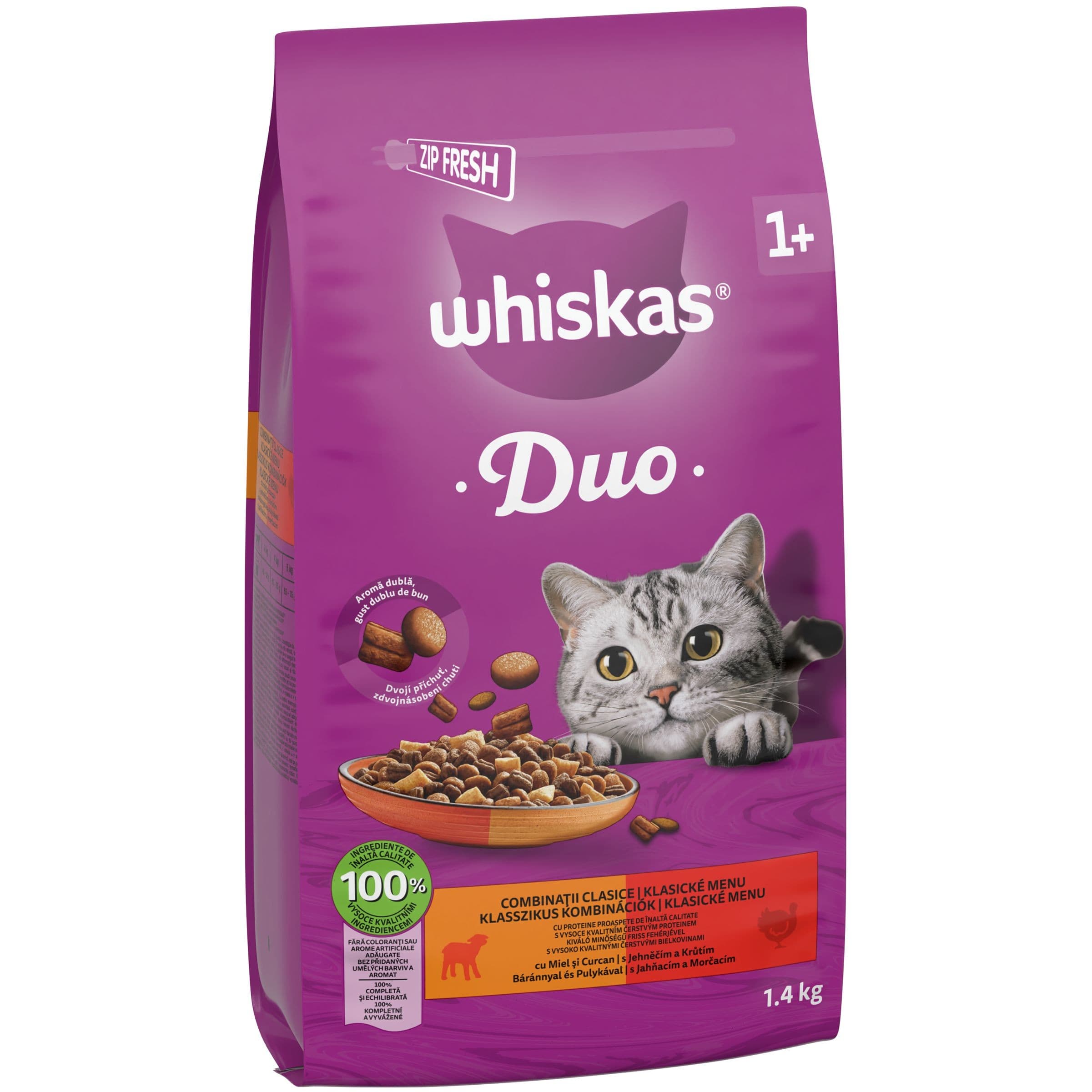 Whiskas granule jehněčí a krůtí 1,4kg