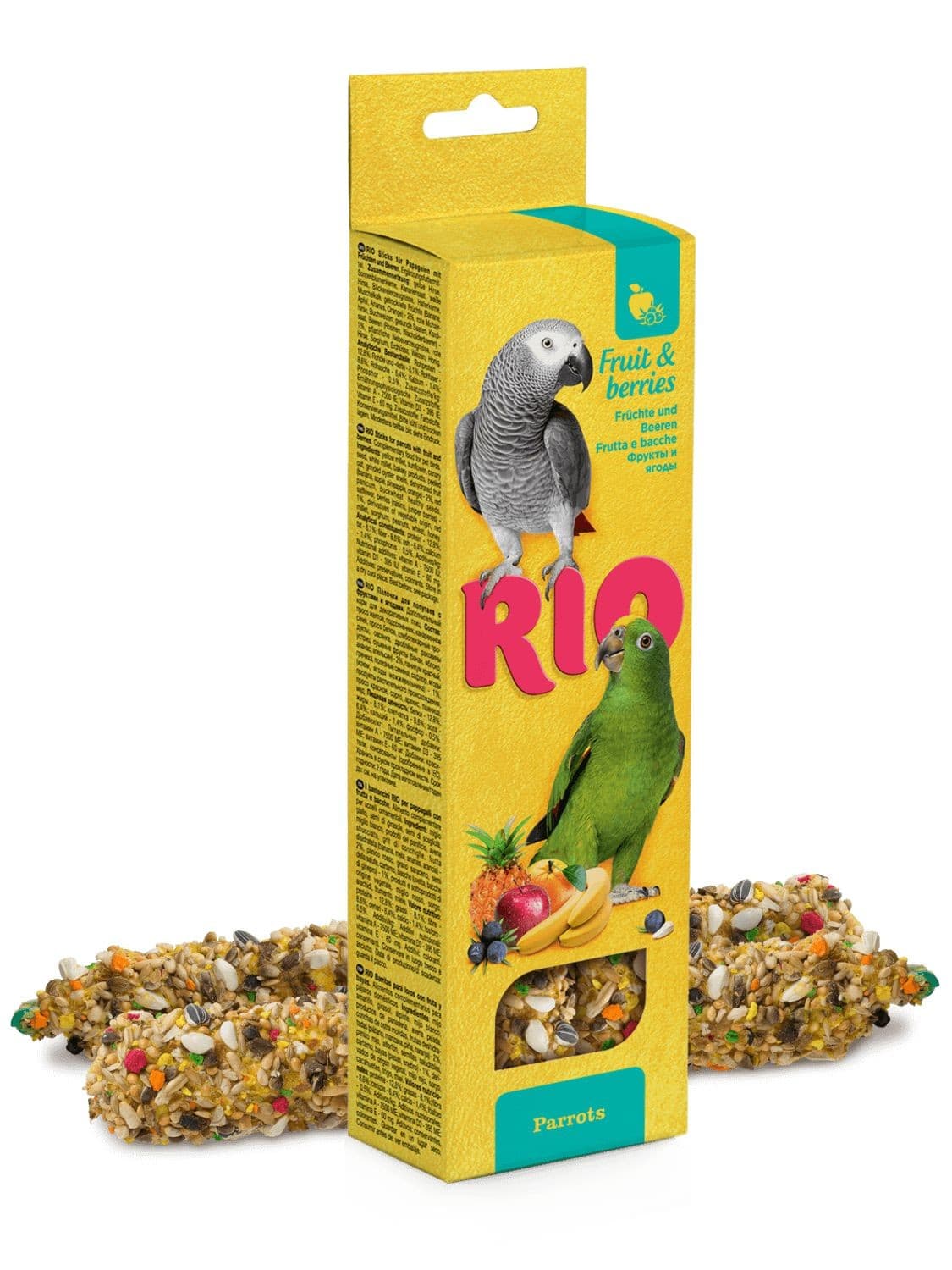 RIO tyčinky pro velké papoušky s ovocem 2 x 90 g