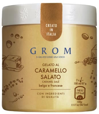 Grom Slaný karamel italská zmrzlina v kelímku