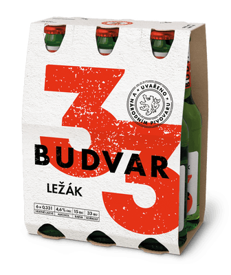 Budějovický Budvar 33, světlý ležák 6x330ml