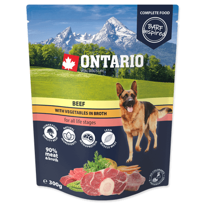 Ontario Kapsička hovězí se zeleninou ve vývaru pro psy
