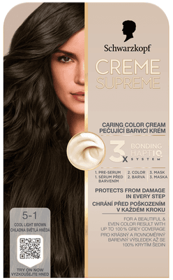 Schwarzkopf Creme Supreme Barva na vlasy 5-1 Chladná světlá hnědá