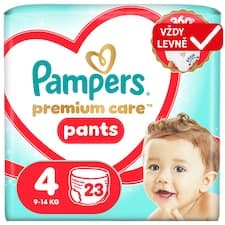 Plenkové Kalhotky Pampers Premium Care Pants Velikost 4, 23 ks, 9kg-15kg