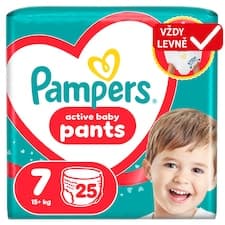 Pampers Active Baby Plenkové Kalhotky, Velikost 7, 25 Kusů, 15kg+