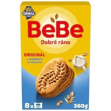 Opavia sušenky BeBe Dobré Ráno s mlékem 8 x 45g (360g)