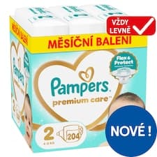 Pampers Premium Care Velikost 2, 204 Plenek, 4kg-8kg