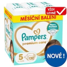 Pampers Premium Care Velikost 5, 132 Plenek, 11kg-16kg