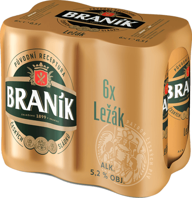 Braník Ležák plech multipack 6x0.5l