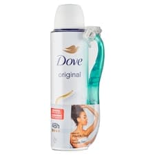 Dove Original antiperspirant sprej pro ženy 150ml + holicí strojek