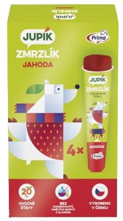 Jupík Zmrzlík nanuky jahoda multipack (4×115 ml)