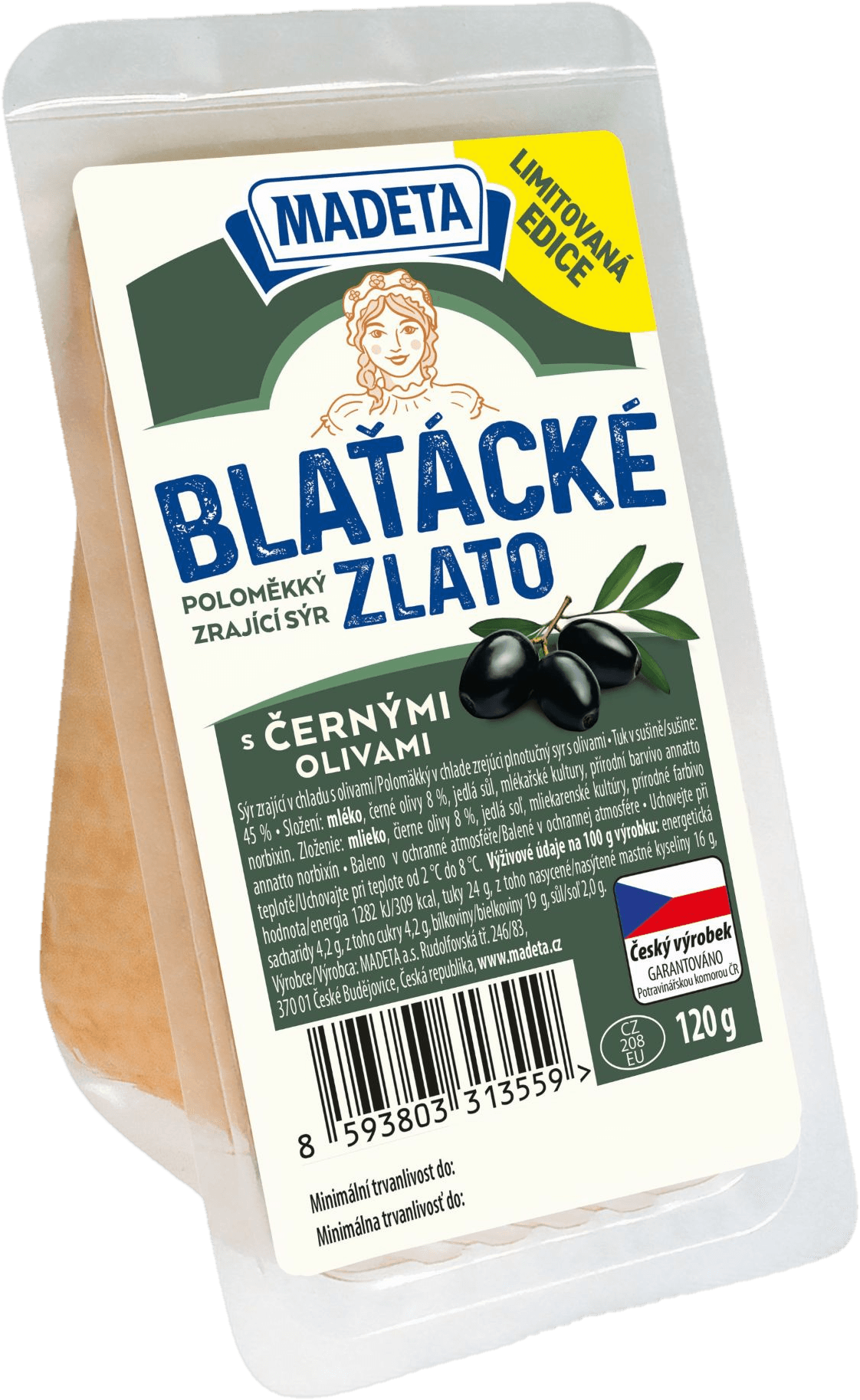 Madeta Blaťácké zlato s černými olivami