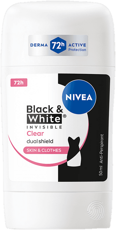 Nivea Black & White Invisible Clear tuhý antiperspirant