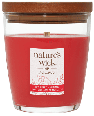 Wood Wick Redberry & Nutmeg Vonná svíčka ve skle střední