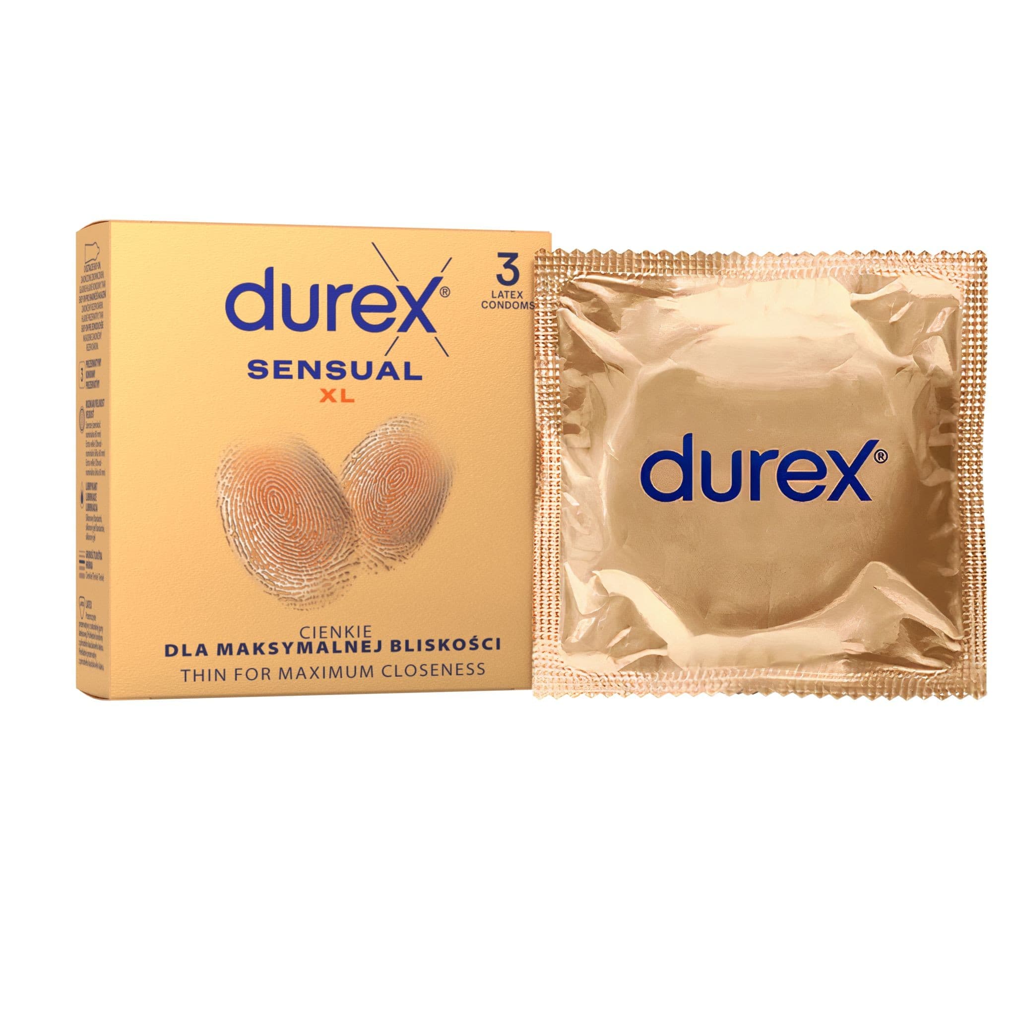 Durex Sensual XL kondomy 3 ks