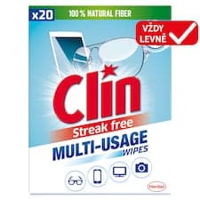 Clin Streak Free čisticí ubrousky 20 ks