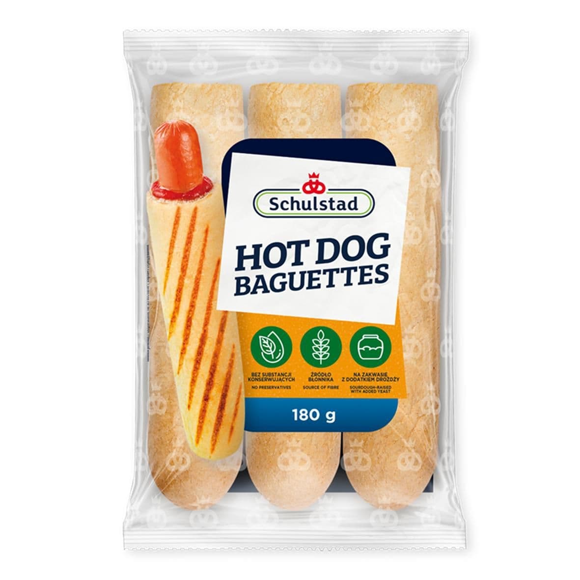 Schulstad Franouzský hot-dog 3 ks 180 g