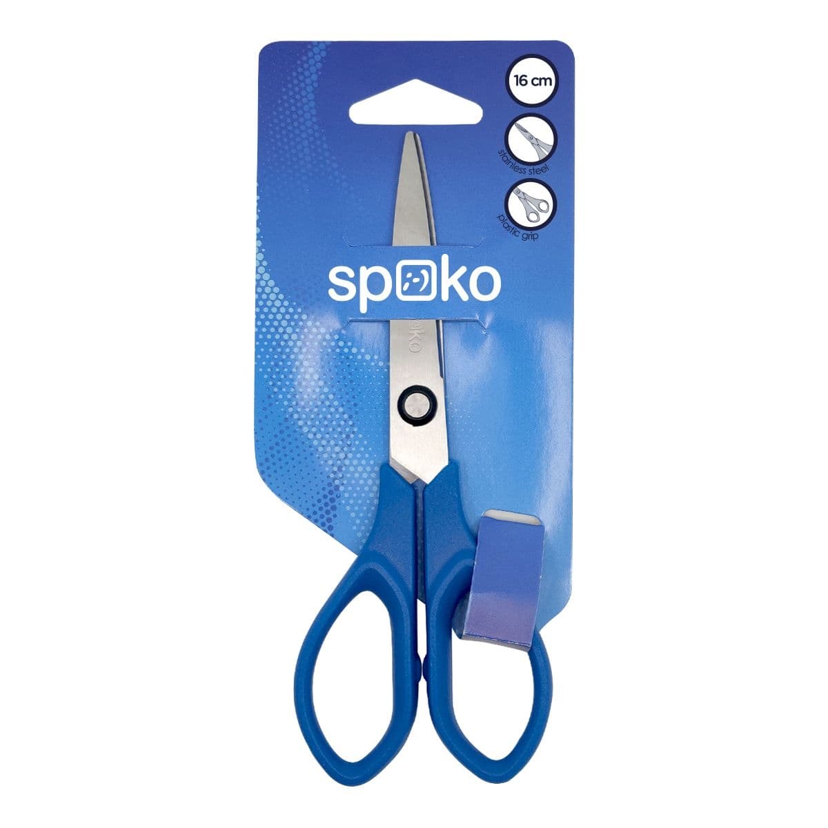 Spoko Nůžky Economy 16 cm, symetrické, modré