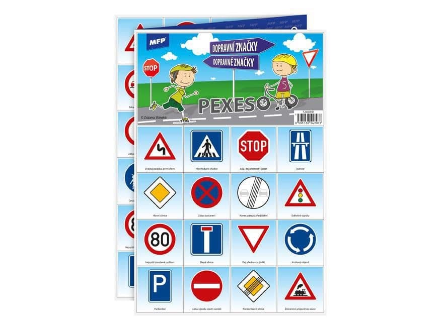 MFP Pexeso 3xA4 Dopravní značky