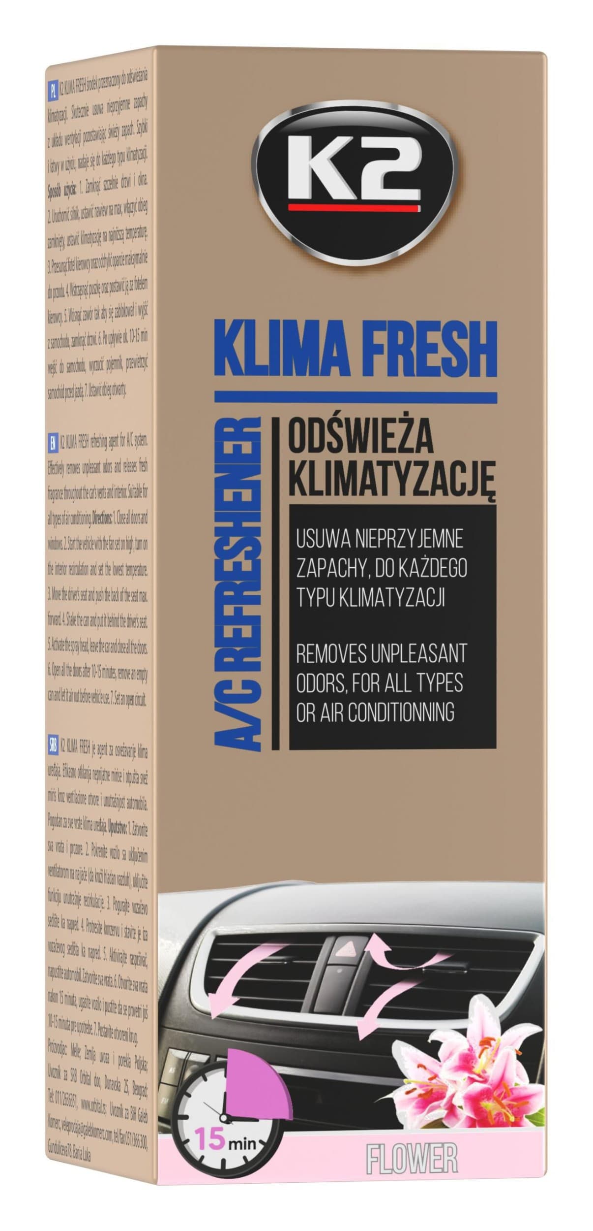 K2 Osvěžovač Klima Fresh Flower150ml