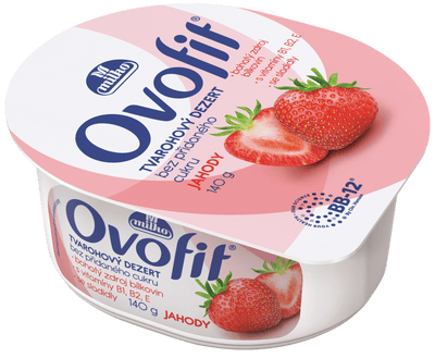 Milko Ovofit dezert jahodový