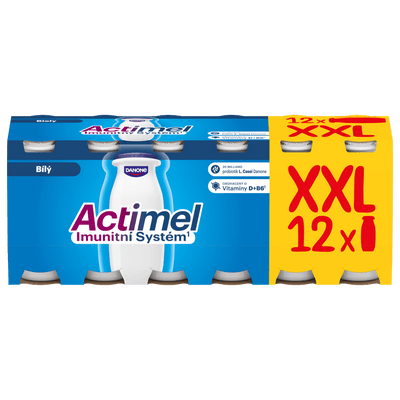 Actimel Probiotický jogurtový nápoj s vitamíny bílý 12x100g