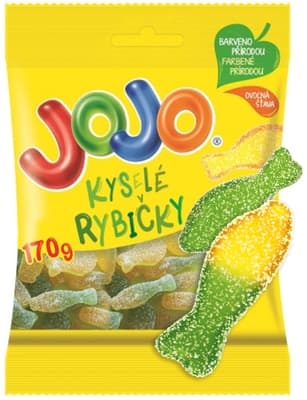 Jojo Kyselé rybičky želé bonbóny s ovocnými příchutěmi