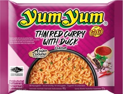 YumYum Instantní nudlová polévka s příchutí červeného curry s kachnou