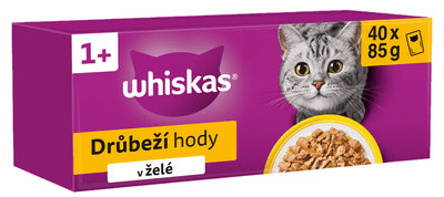 Whiskas Mokré krmivo v želé pro dospělé kočky 40x85g drůbeží hody