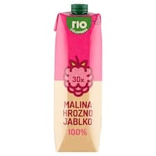 Rio Cold Press 100% malina hrozno jablko 1l