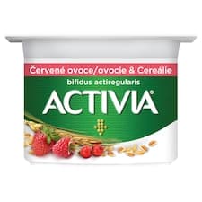 Activia probiotický jogurt broskev cereálie/ červené ovoce cereálie 120g