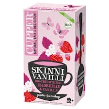 Cupper Skinni Vanilli bio bylinný čaj s vanilkovou a jahodovou příchutí aromatizovaný 20 ks 40g