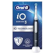 Oral-B iO 3 Black, Elektrický Zubní Kartáček, Design Braun