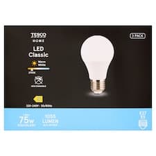 Home LED žárovka 7,8W E27 teplé bílé světlo 3 ks