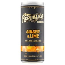 Božkov Republica Ginger & Lime jemně perlivý 250ml