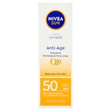 Nivea Sun Pleťový krém na opalování proti vráskám Q10 OF 50 50ml